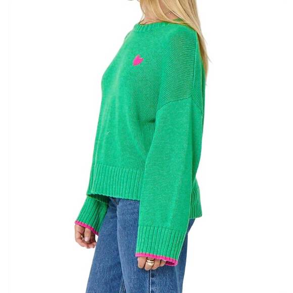 NEW KERRI ROSENTHAL summer sweater in green - Picture 2 of 3